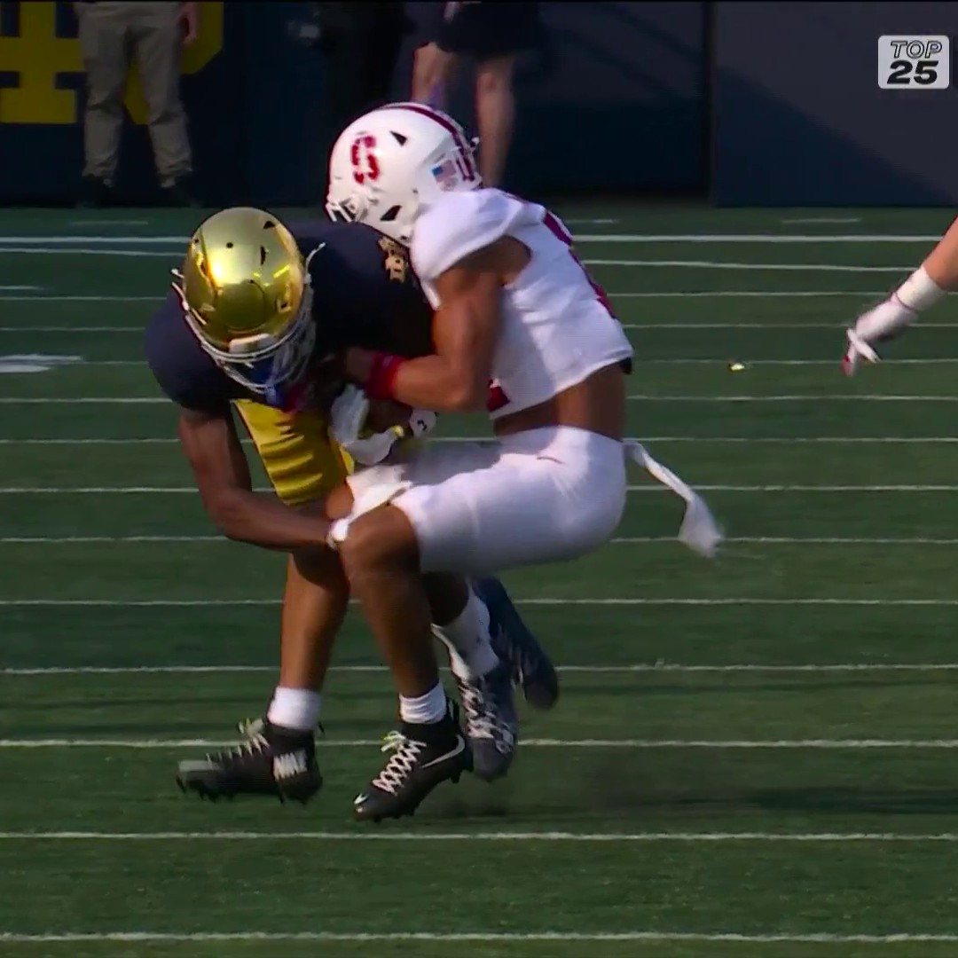 Jshawn Frausto-Ramos comes up with a HUGE forced fumble for Stanford! 😤 📺 NBC &amp; Peacock | Stanford Football