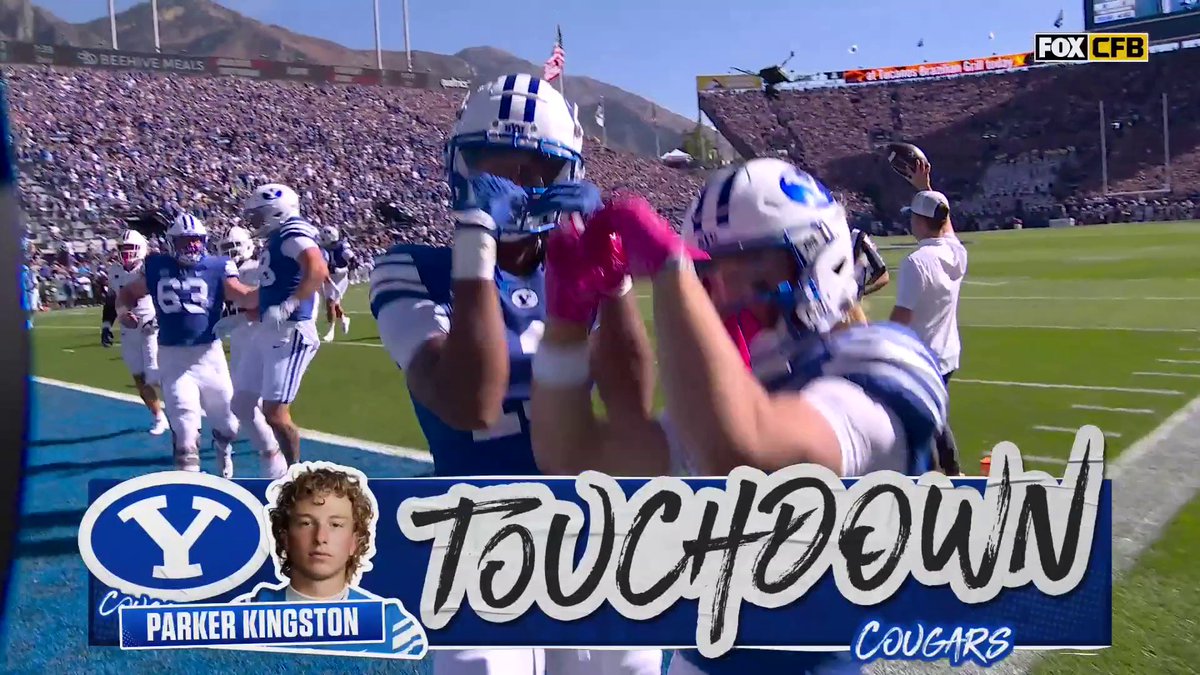 Parker Kingston with the GROWN MAN grab 💪😤 BYU FOOTBALL evens things up in Provo 🙌