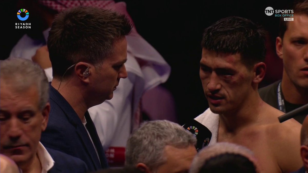 "I am a warrior.. I don't have any explanation because it'll look like excuses. Congratulations to Artur and his team" 🫡 Dmitry Bivol is all class in defeat. #BeterbievBivol | #RiyadhSeason | BUY NOW on TNT Sports Box Office ▶️