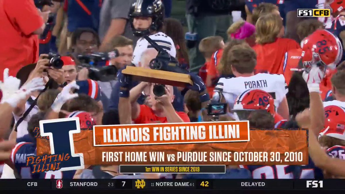 THE CANNON BELONGS TO ILLINOIS 💥 Their first home win vs Purdue since October 30, 2010!!! Illinois Football
