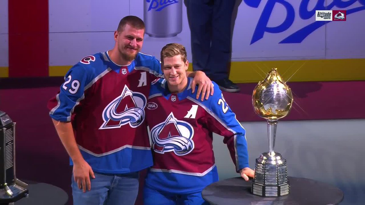 One home, two MVPs 👏 #GoAvsGo | #MileHighBasketball