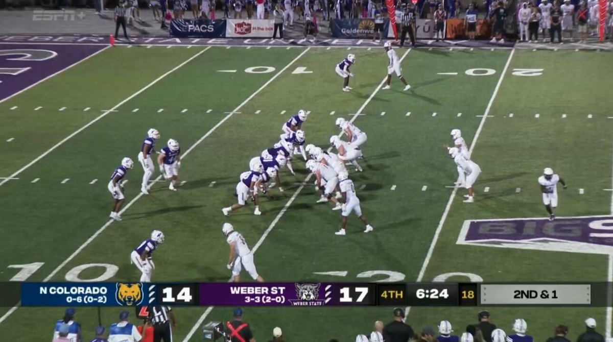 No Quit 😤 Northern Colorado Football has the lead late at Weber State #ExperienceElevated
