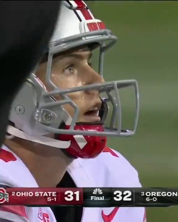 Will Howard couldn't slide in time to set OSU up for potential GW FG.