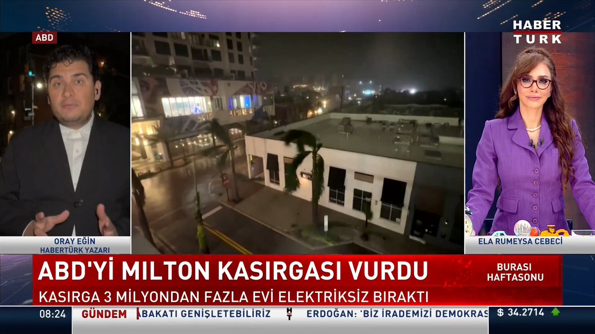 📌ABD'yi Milton Kasırgası vurdu 📌Trump'tan Putin'e covid kiti Habertürk Yazarı Oray Egin, #BurasıHaftasonu'nda Ela Rumeysa Cebeci 🇹🇷'ye ABD gündemini değerlendirdi.