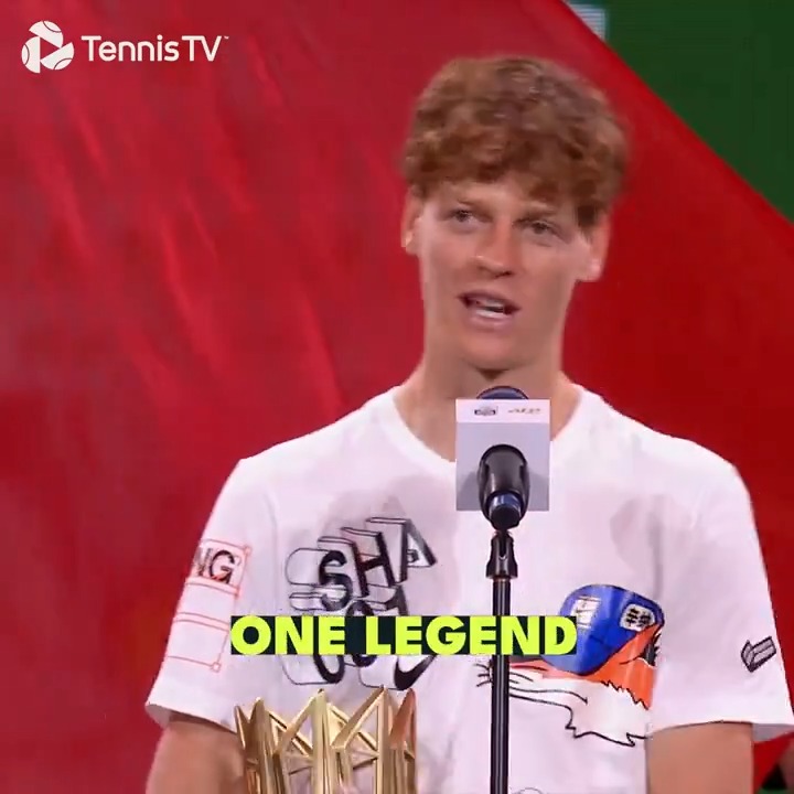 🗣️’I see legends everywhere’ Sinner on playing against Djokovic with Federer and Alcaraz watching in the crowd 😮‍💨 Jannik Sinner #RolexShanghaiMasters