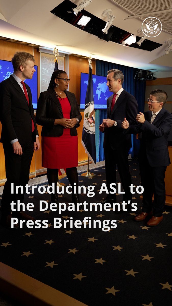 We’re creating a space for more diversity, inclusion, and accessibility for all. By introducing live ASL interpretation to our Department Press Briefings, we’re ensuring the Deaf and Hard of Hearing communities have more access to critical news and timely information.