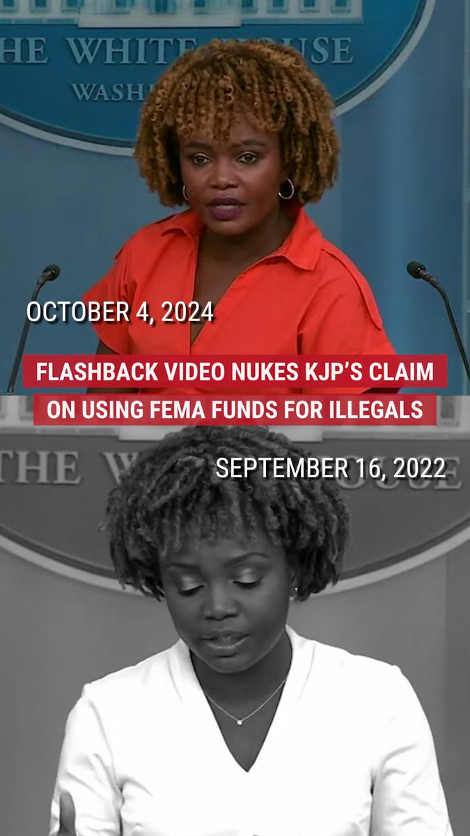 IN CASE YOU MISSED IT: 2022 video nukes White House spokesperson’s claim FEMA funds weren’t diverted to illegal immigrants.