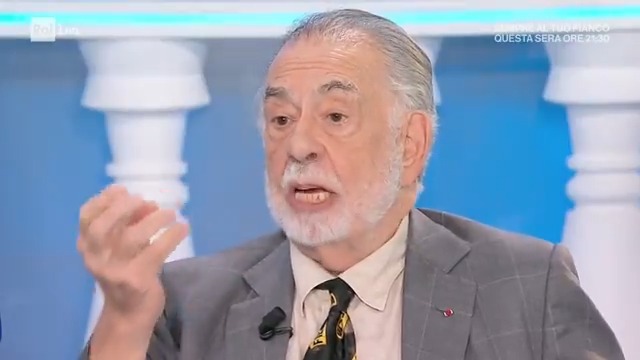 Ford Coppola: "In Italia avete i migliori scienziati, fisici e medici. Perché avete problemi con la politica? Perché ogni anno c'è un politico diverso che va e viene?" #domenicain