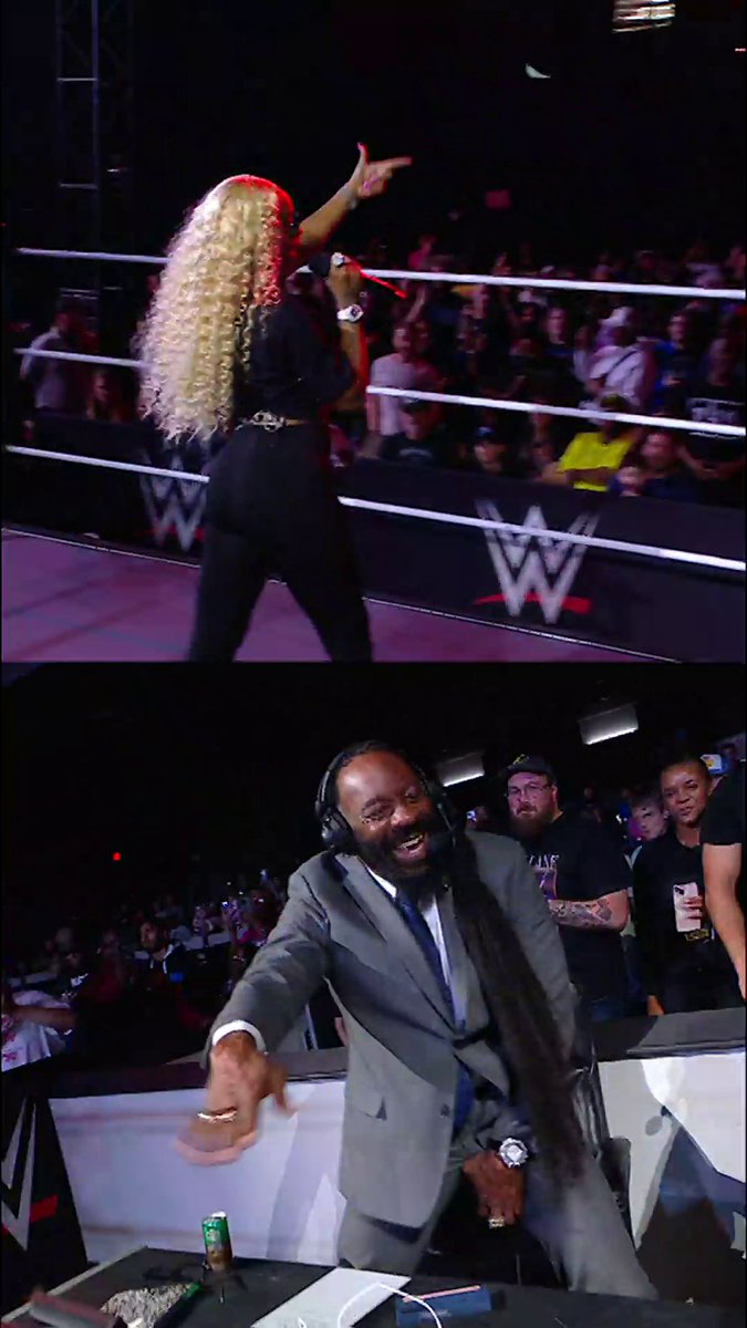 .Booker T. Huffman was having the time of his life during Sexyy Red's performance 😂 #WWENXT