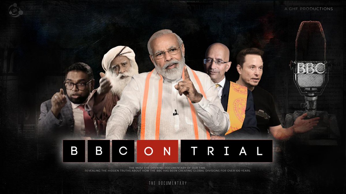 TRAILER⚡️Disinformation can be a weapon of mass destruction; Our documentary exposes the dark side of one of the most powerful players in this space, the BBC. At the end of this journey, you decide for yourself - good or evil? Watch the trailer, spread the word, join the movement🙏 SHARE THIS WIDELY #BBCOnTrial #BBCDocumentary #BBCMukthBharat Narendra Modi Donald J. Trump Elon Musk Matt Wallace Sadhguru President Dr Irfaan Ali Prachyam Republic The Jaipur Dialogues Stringg