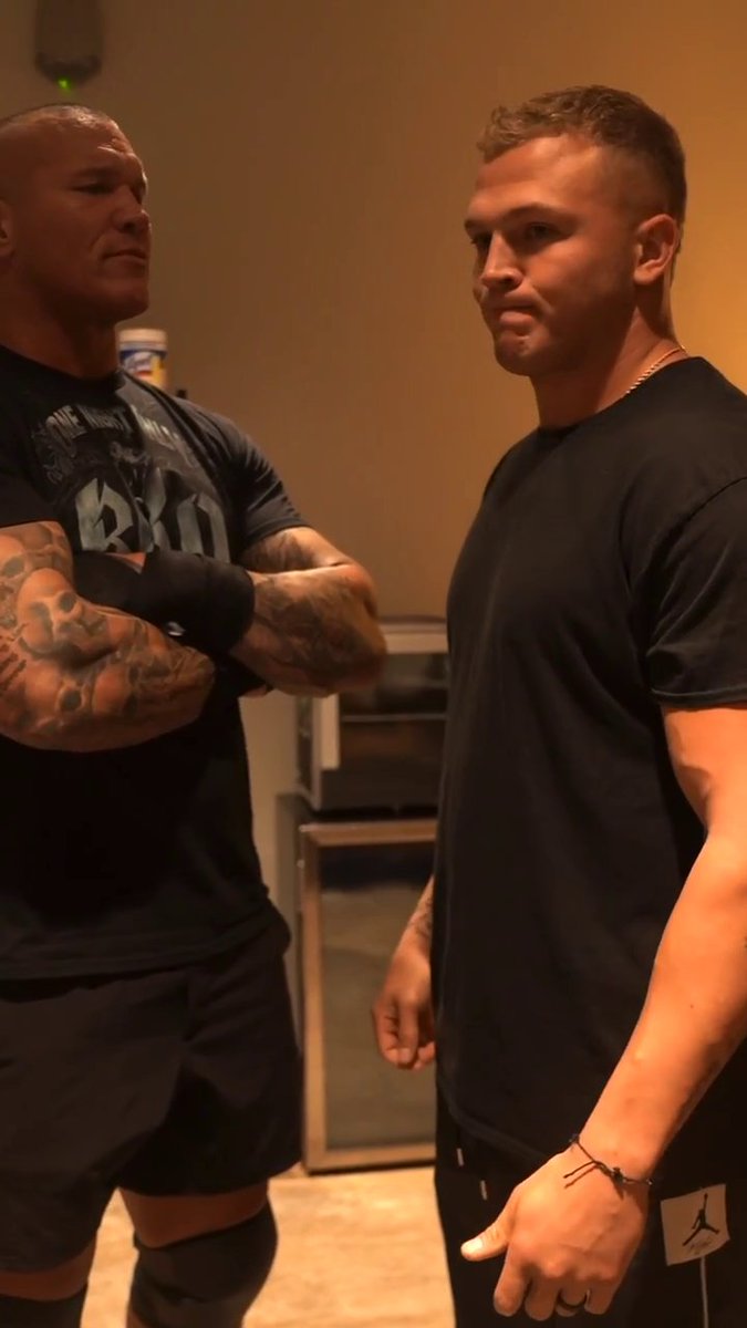 They did it! Randy Orton and his illegitimate son Myles Borne together backstage at WWE NXT this past week