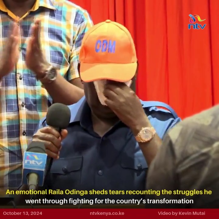 An emotional Raila Odinga sheds tears recounting the struggles he went through fighting for the country’s transformation
