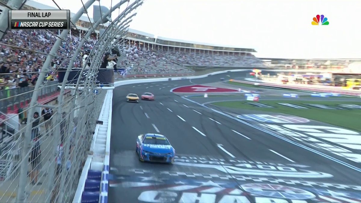 REPOST to congratulate Kyle Larson! 🏁 He WINS at the Charlotte ROVAL for the second time, advancing to the next round of the #NASCARPlayoffs.