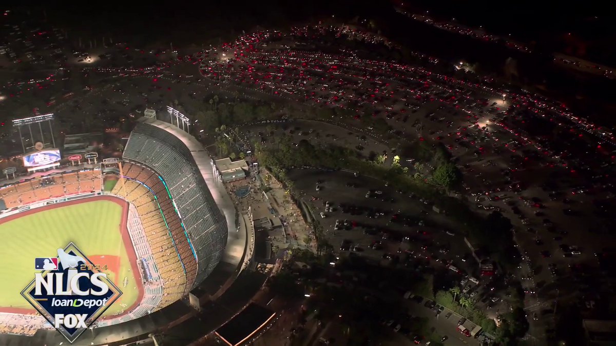 Dodgers fans are stuck in traffic but at least they are going home happy 😅