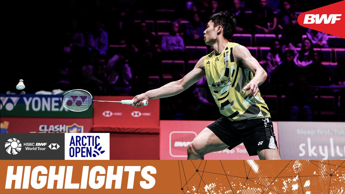 Chou Tien Chen and Jonatan Christie take to the court for a title shot. 🏸 #BWFWorldTour #ArcticOpen2024