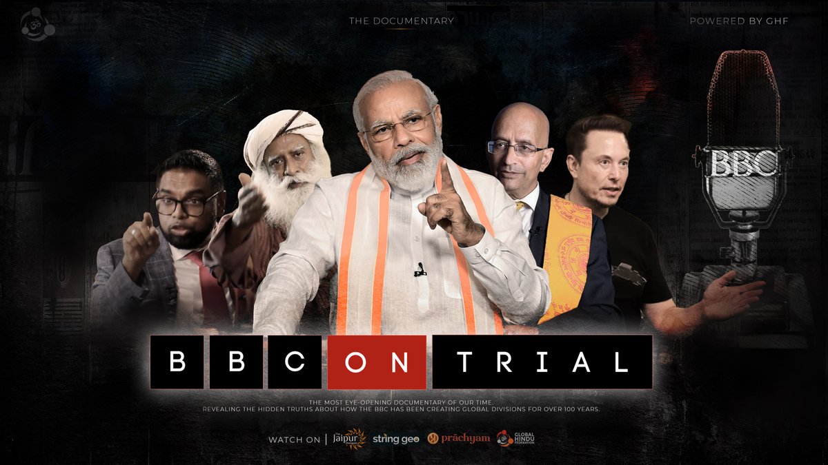 BBC-ON-TRIAL🚨 It's been a regular trend that Left lunatic giants produce news & documentaries, and we consume that garbage in high definition, becoming thick, fat idiots. For a change! Our documentary will on the screen on 25th Oct and will reveal how harmful the BBC is to the world. The biased Anti-Indian Media BBC must be banned. Join the movement🙏 SHARE THIS WIDELY and paste in comments: #BBCOnTrial #BBCMukthBharat #BBCDocumentary #BanBBC Narendra Modi Elon Musk Sadhguru Dr. S. Jaishankar Ministry of Electronics & IT Matt Wallace Donald J. Trump