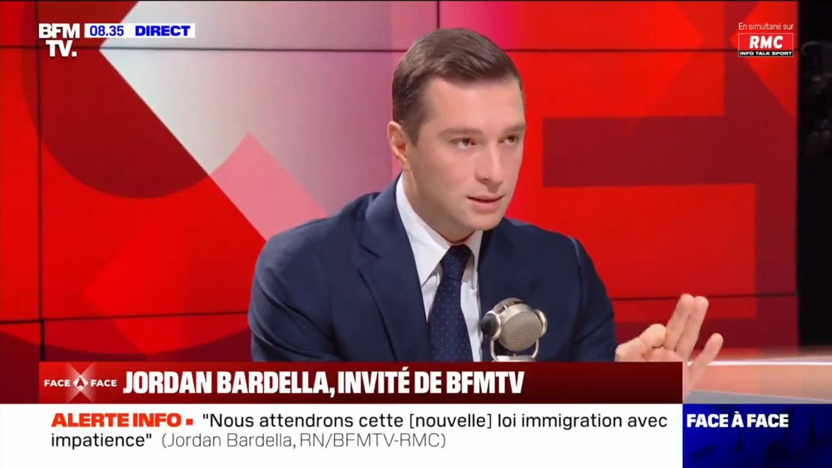 Il faut un référendum sur l'immigration pour reprendre le contrôle et protéger les Français : c'est la première mesure que nous mettrons en œuvre si nous arrivons à la tête de l’État. #FaceAFace