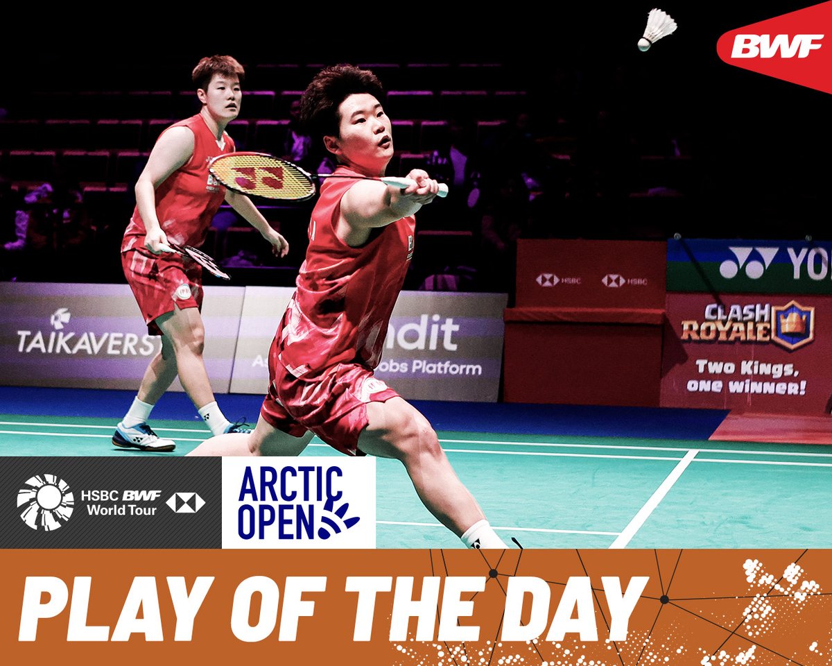 What a fantastic rally! 👏 🏸 HSBC Sport #HSBCbadminton #BWFWorldTour #ArcticOpen2024