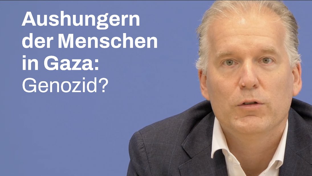 Die Bundesregierung zum aktuellen Aushungern der Bevölkerung in Gaza durch Israel sowie zur Frage, ob "Tod durch Hunger" nicht ein genozidales Merkmal ist, wie der Bundestag vor zwei Jahren feststellte