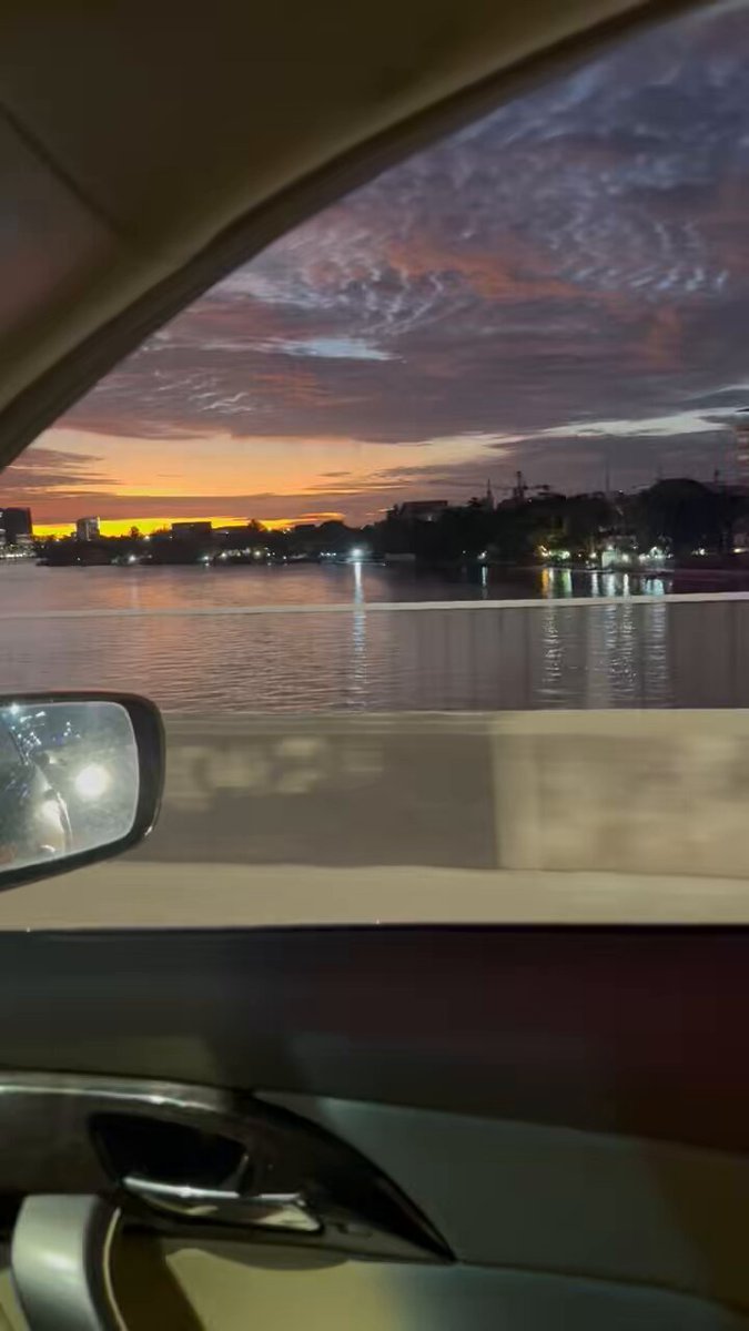 Randomly caught a beautiful Lagos sunset on Monday October 14th at 6:57pm while driving. Captured on my iPhone 15 Pro Max. ❤️ #sunset #sunsetvideo #iphonevideo #lagos