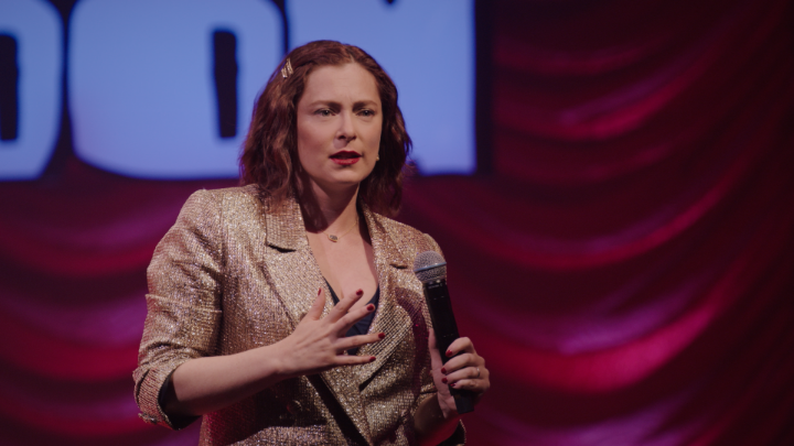 the heckler from hell 🎤 Rachel Bloom: Death, Let Me Do My Special premieres TOMORROW only on Netflix