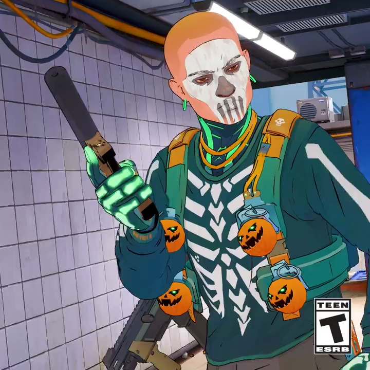 Trick or Treat! Give my locker a spooky fit to unleash 🎃 We’re giving everyone 4 free spooky-themed items—including the Bones Outfit—just for logging in after the Oct. 15 patch. 🦴 Bones Outfit 💀 Bones Face Paint 😱 Bones Facial Accessory 🎃 Haunted Grenade Spray