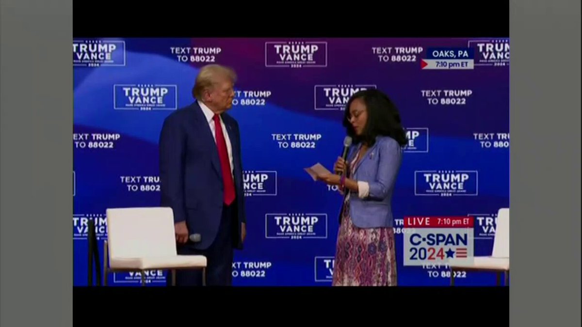 Trump was asked what he would do to lower inflation. He answered, "We're going to do a lot of things. Then he starts babbling about China, then he changes the topic.
