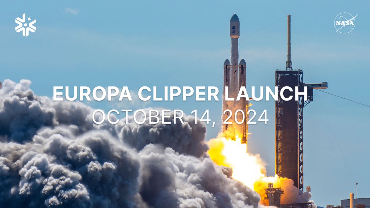 In case you missed it: Today, NASA's largest planetary spacecraft launched on a 5.5-year, 1.8-billion mile voyage to Jupiter's moon Europa. Next up... Mars gravity assist in March 2025! Here are some highlights from today's ARCHIVED - NASA Europa Clipper launch 🚀