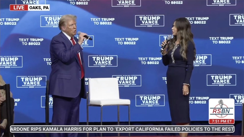 Trump appears confused on stage Noem: Sir, do you want to play your song and greet a few people? Trump: What song? Noem: Well you had said you wanted to close with a specific song