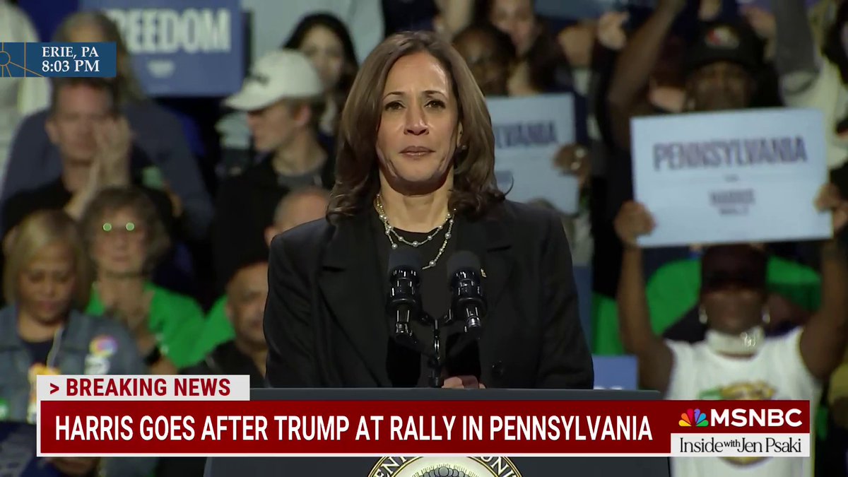 Harris condemns Trump's remarks in which he called Democrats the “enemy from within" and seemingly called for the military to go after them. "He's talking about that he considers anyone who doesn't support him or who will not bend to his will an enemy of our country," she says.