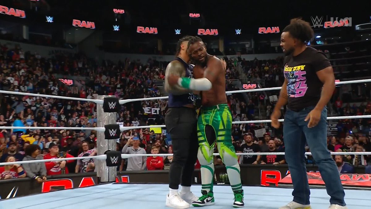 HERE COMES JEY USO!!! #WWERaw