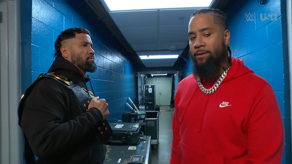 "Get out of my face, man!" Jimmy is still pleading with his brother, but Jey doesn’t want to hear it. 😳 #WWERaw
