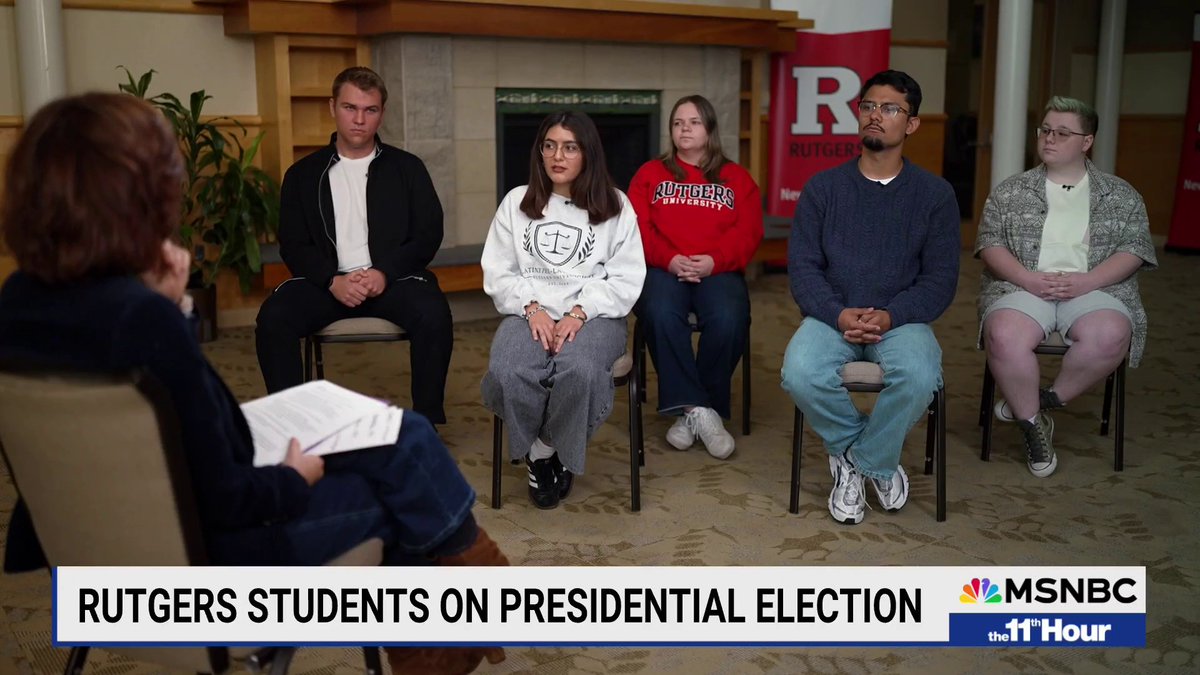 “I don’t think either candidate really inspires a ton of confidence.” Students at Rutgers University sit down with Stephanie Ruhle to give their thoughts on the 2024 presidential race.