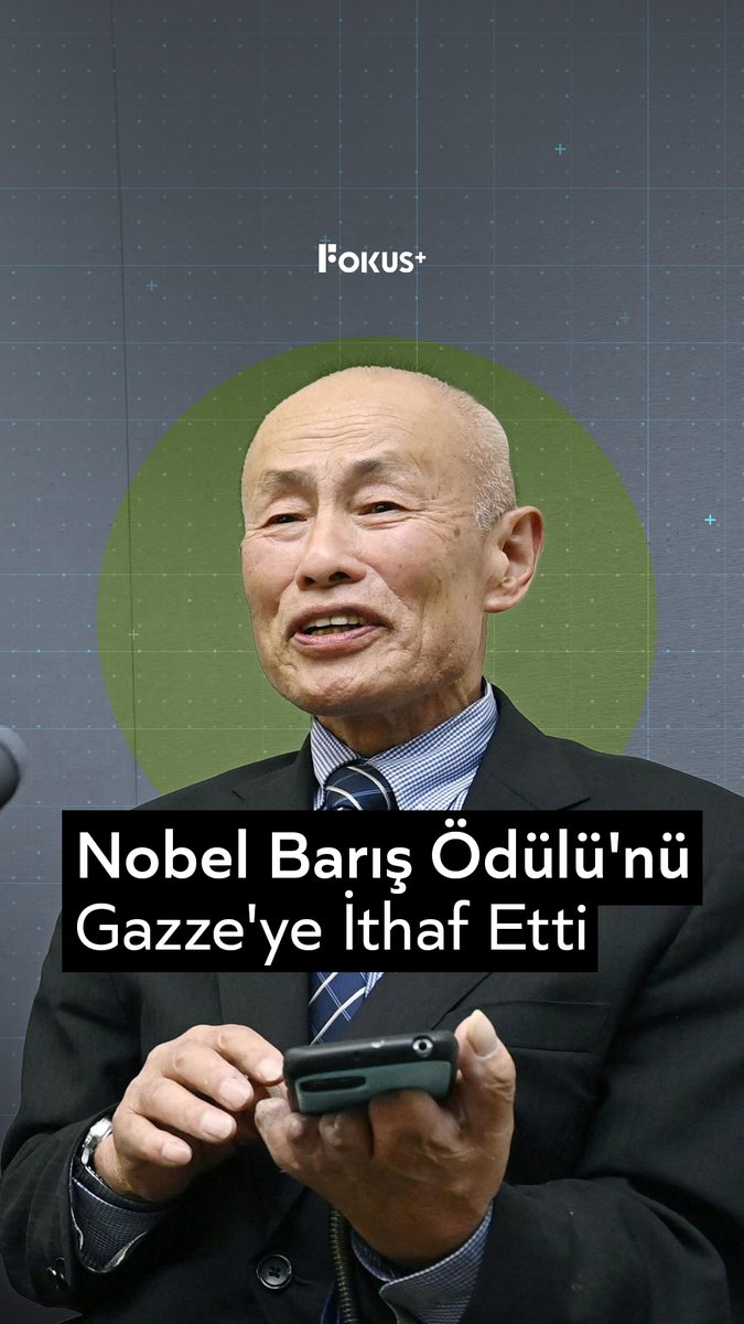 ➕ “Nobel Barış Ödülü'nü Gazze’deki barış savaşçıları hak ediyor.” ▪️ Hiroşima ve Nagazaki’ye atılan atom bombalarından kurtulanların oluşturduğu Nihon Hidankyo kuruluşu, Nobel Barış Ödülü'ne layık görüldü. Kuruluşun başkanı, ödülü göz yaşları içinde Gazzelilere ithaf etti.