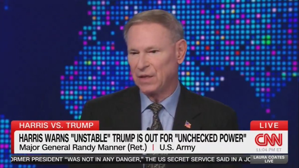 Major General Randy Manner explains how Trump is planning to deploy the military against Americans who oppose him: “The Supreme Court has given him immunity... He can use the National Guard almost in any way he wants... We have a fascist running for President of the United States”