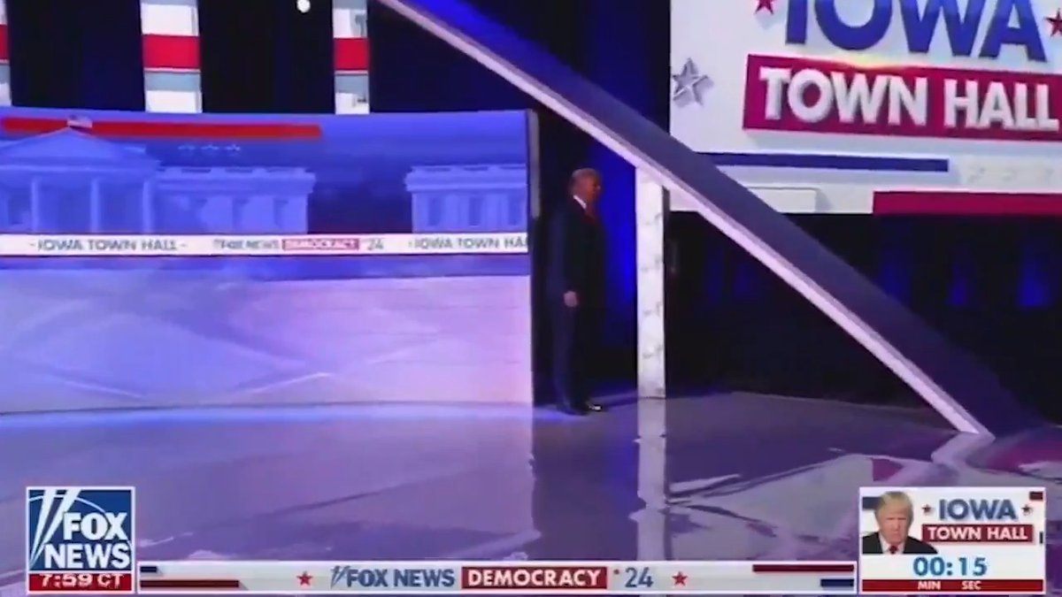 Here is a montage of Donald Trump appearing to get confused, lost, wandering off, and waving to nobody