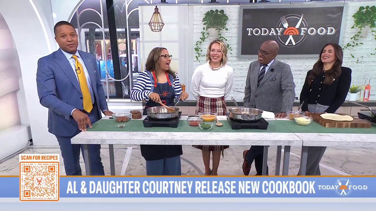 TODAY’s Al Roker and his daughter Courtney share recipes for sunrise breakfast burritos and bacon waffles from their new cookbook “Al Roker’s Recipes to Live By: Easy Memory-Making Family Dishes for Every Occasion” — and Henry Winkler drops by for a taste!