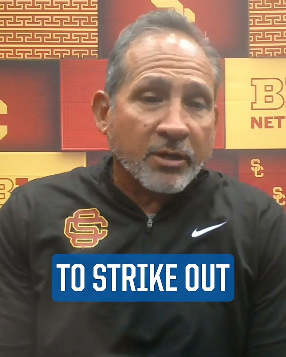 Take it personal😤 USC Baseball Head Coach Andy Stankiewicz taked about his hitter's mentality on strikeouts and more on this week's College Baseball Show. Watch here: