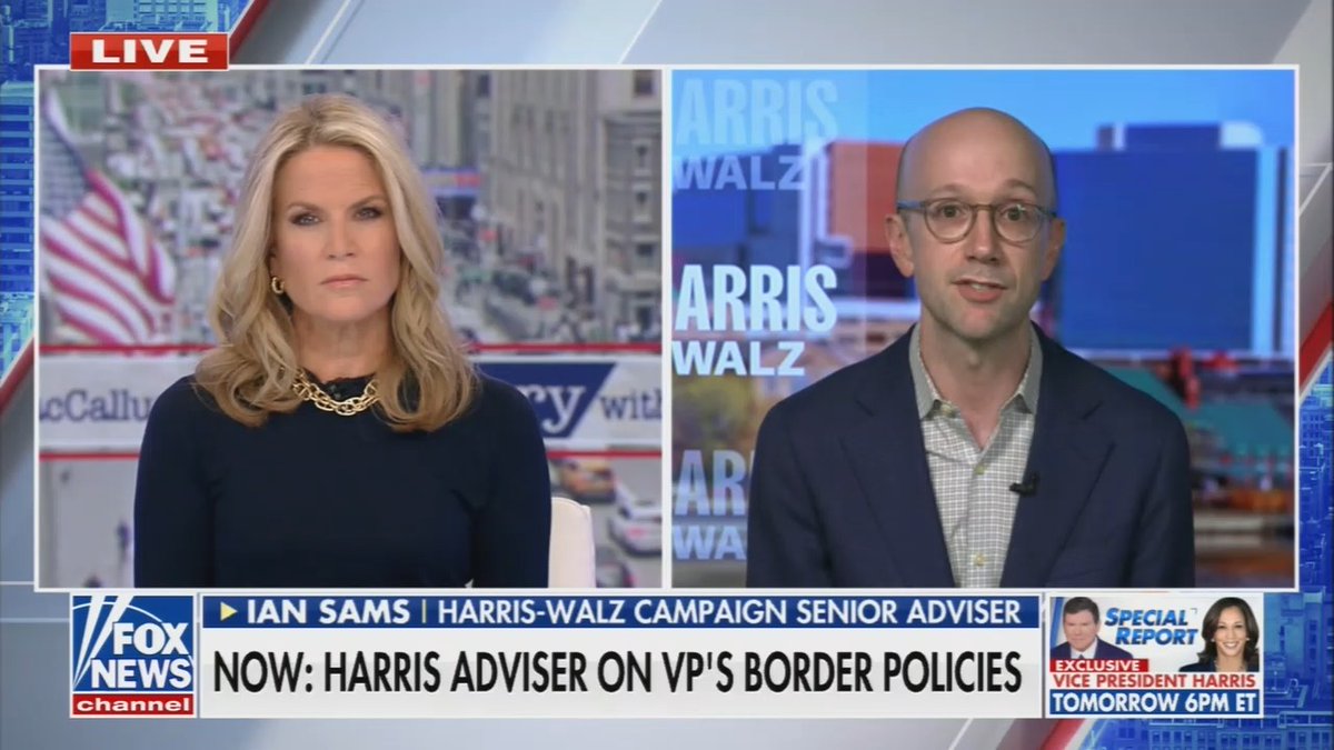 Harris Senior Advisor Ian Sams to Fox: If Donald Trump was a real man he would put out his medical records. He shouldn't be afraid to show the country his mental and physical fitness before the election. His own Secretary of Defense says he isn’t fit