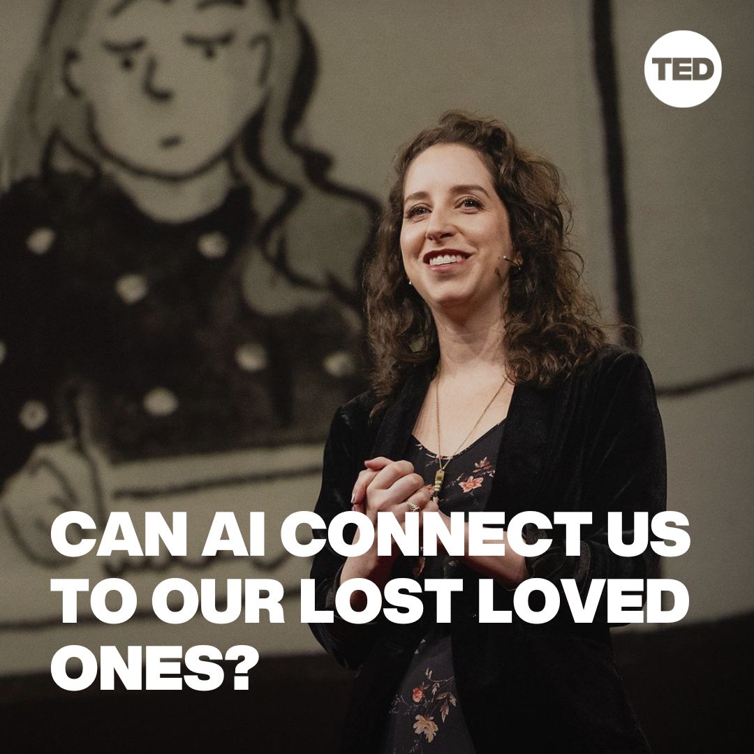 "I did not come to see the chatbot of my grandfather as replacing my grandfather. I came to see it as one way to interact with his legacy." Watch cartoonist @AmyKurzweil's full TED Talk here: