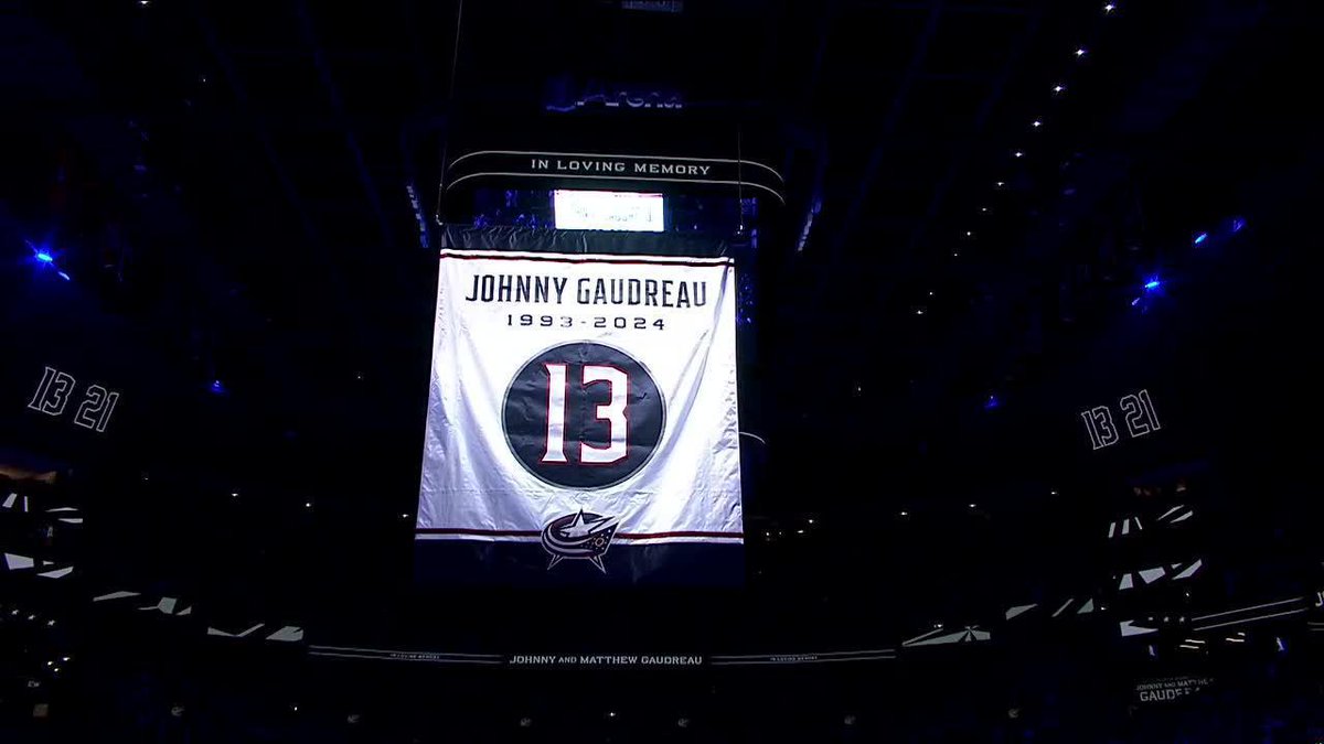 The Blue Jackets have raised a banner to the rafters for Johnny ❤️