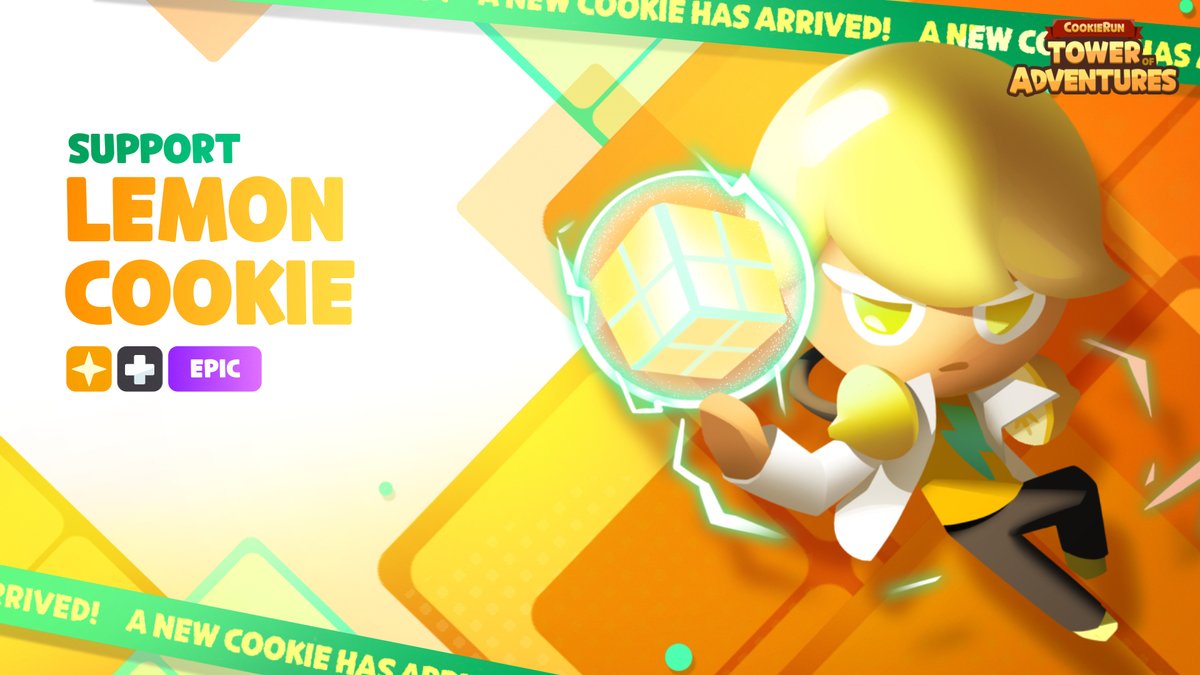 Lemon Cookie has arrived! Get ready for a zesty shock! 🍋⚡️ #Cookierun #CookieRunTOA #LemonCookie
