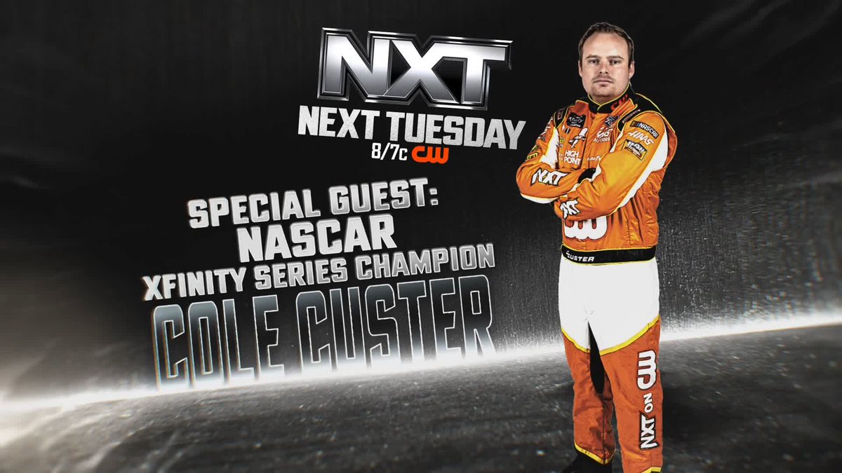 2023 NASCAR Xfinity Series Champion Cole Custer will be here LIVE on #WWENXT NEXT WEEK!