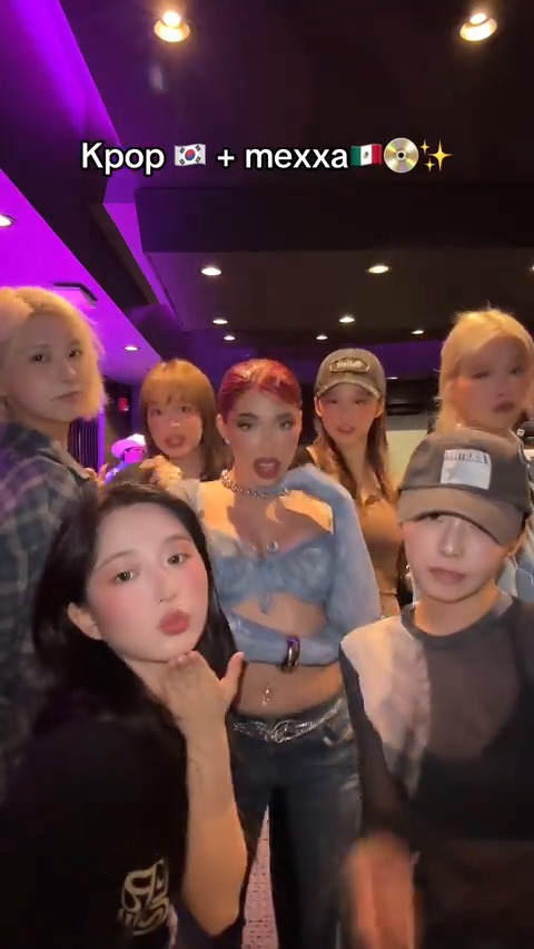 NMIXX appeared on the recent TikTok video with Mexican influencer, Yeri MUA