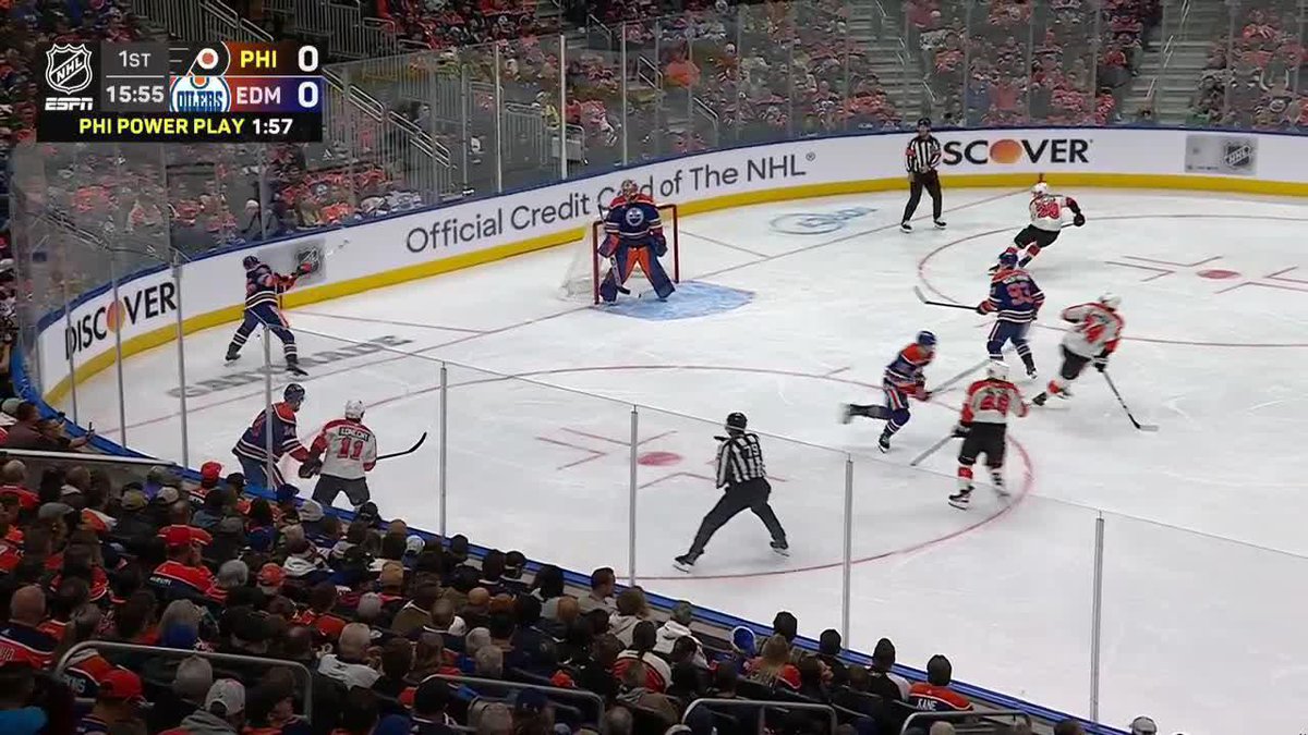 Of course, Matvei's first NHL goal comes from behind the net. #PHIvsEDM | #LetsGoFlyers