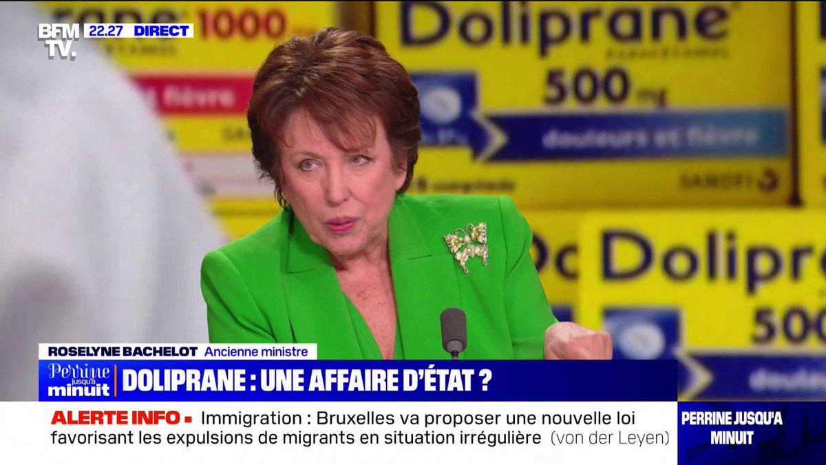 Rosine Bachelot met LFI en PLS à propos de Doliprane. Et elle au moins, elle sait de quoi elle parle.