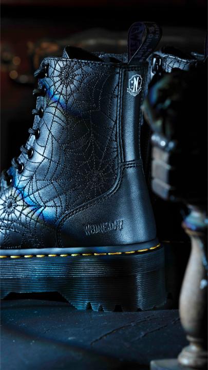 On Wednesdays, we wear boots. Full collection available 23rd October. Sign up to get notified when DM’s x Wednesday drops: