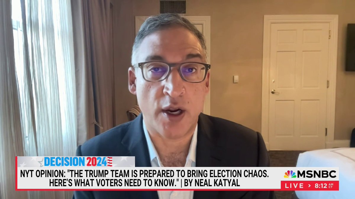 "I really want to warn the American people about what very well may happen on November 5 and then the days to come." Neal Katyal on the real possibility of election chaos