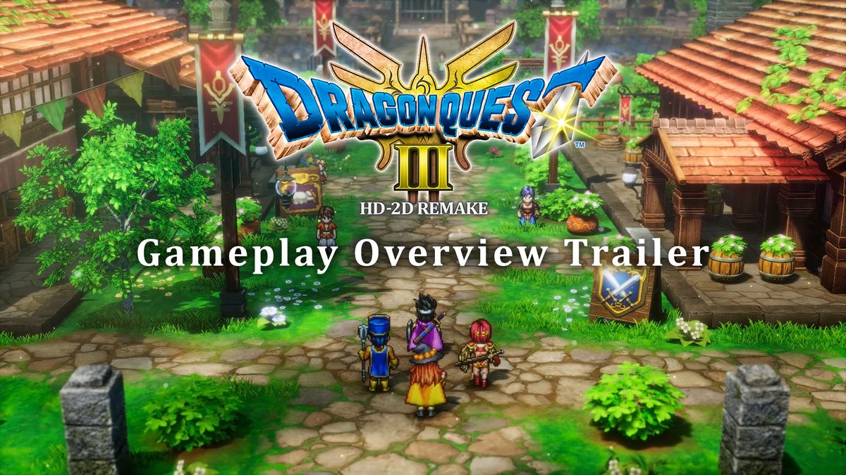 Venture forth into a glorious HD-2D world with our Gameplay Overview Trailer. Learn more about #DragonQuest III HD-2D Remake's exploration, combat, party customisation and more. Coming to Nintendo Switch, PlayStation 5, Xbox Series X and S, Windows PC and Steam on November 14.