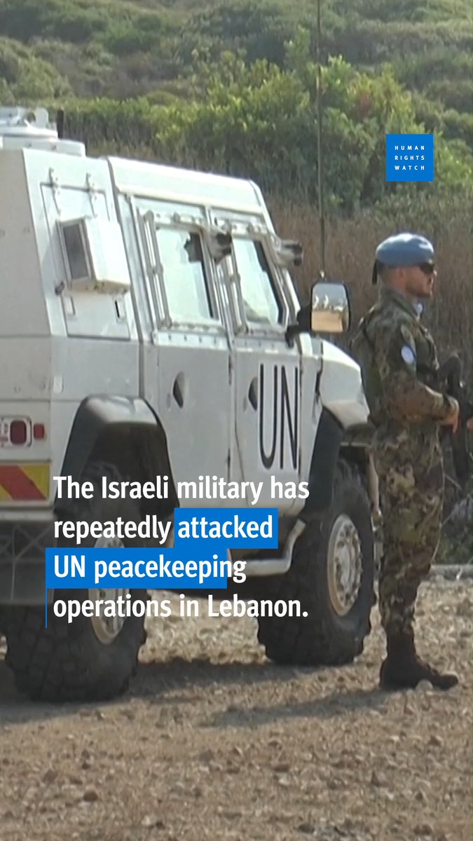 The Israeli military has repeatedly attacked UN peacekeeping operations in Lebanon. Israeli forces should stop unlawful attacks and allow the UN mission to protect and provide aid to civilians.